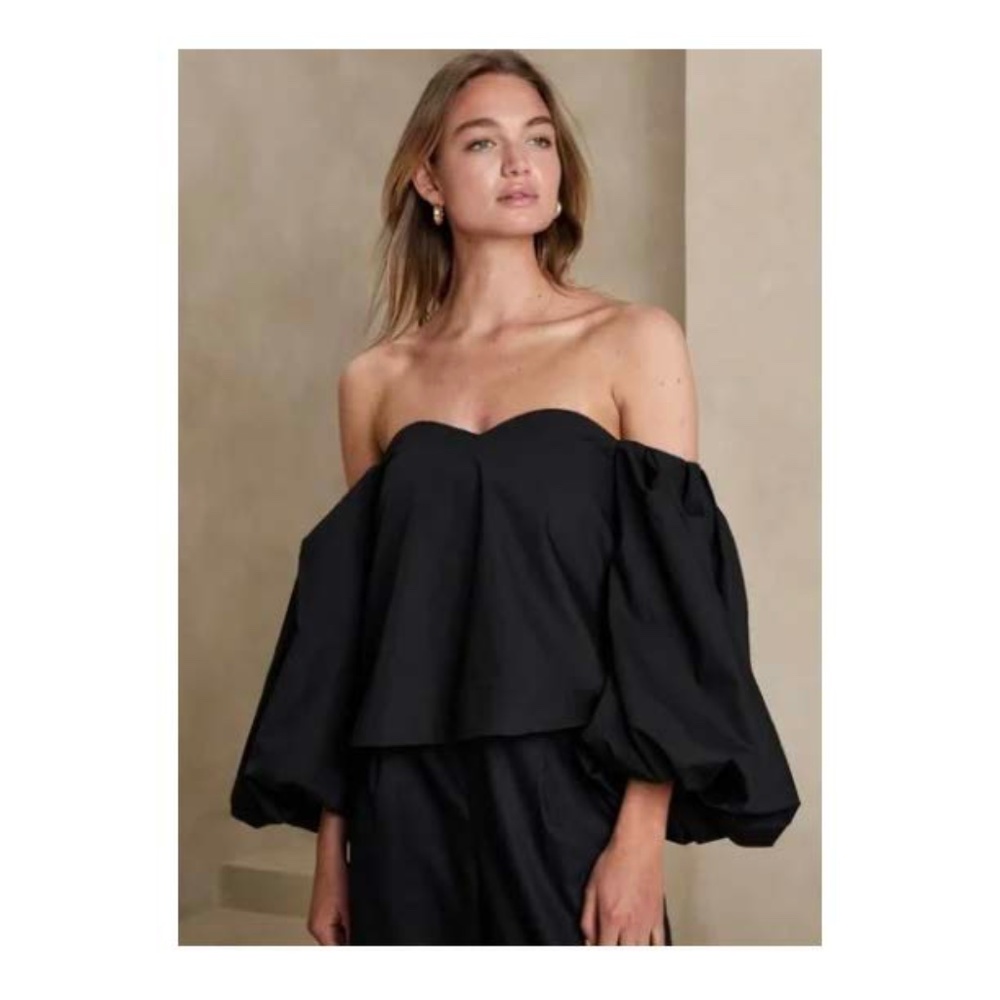 Banana Republic Black Off-Shoulder Blouse